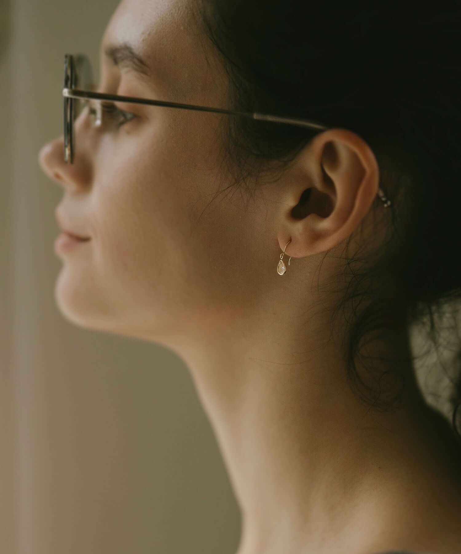 ピアス揺れるかわいい天然石金属アレルギー対応【terra-solze-peテラ・ソルゼ】ピアス10K10金k10ホワイトトパーズオパール小さめピアス小ぶり大人おしゃれピアスシンプル小さい誕生石エレガント石パワーストーンお守り繊細