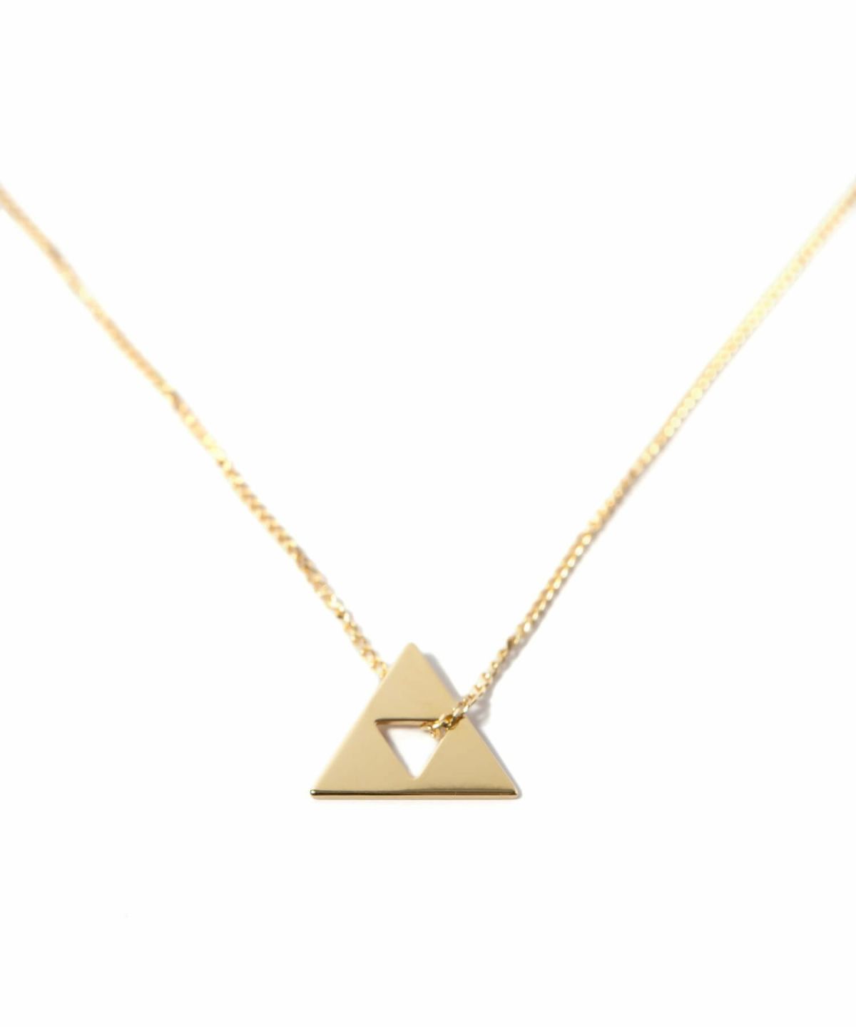 18kネックレスチェーンゴールド【fefy-nkフェフィ】三角トライアングルネックレスイエローゴールド18金金属アレルギー対応レディースシンプルジュエリーネックレスアクセサリーk18誕生日ギフト女性プレゼント大人カジュアルおしゃれシンプル