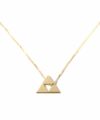 18kネックレスチェーンゴールド【fefy-nkフェフィ】三角トライアングルネックレスイエローゴールド18金金属アレルギー対応レディースシンプルジュエリーネックレスアクセサリーk18誕生日ギフト女性プレゼント大人カジュアルおしゃれシンプル