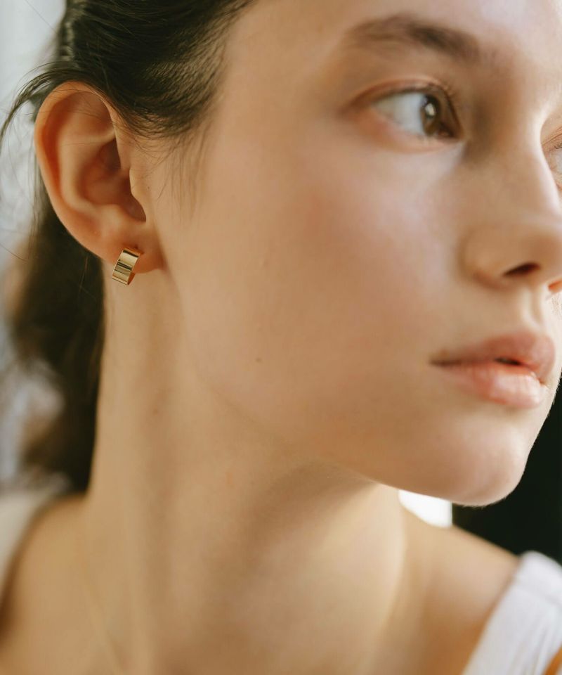 18k ピアス フープ シンプル ゴールド 【enlille-pe-10mm 18k ピアス フープ シンプル ゴールド 【enlille-pe-10mm