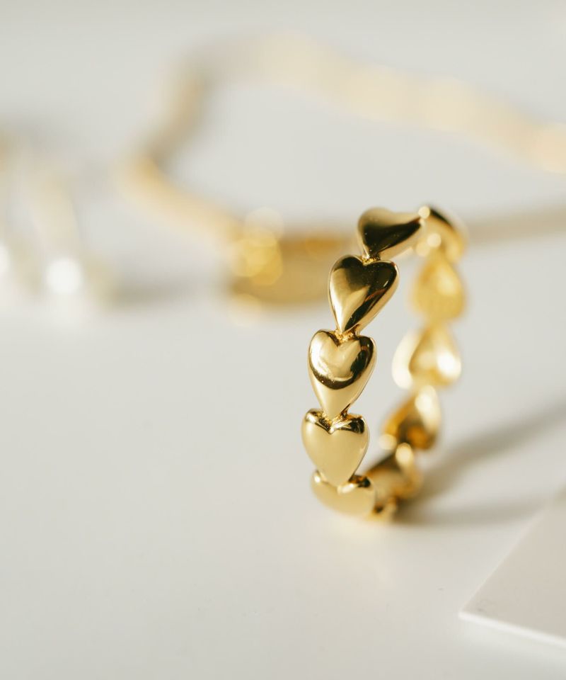 リングレディースメンズゴールド指輪シルバー【sydan-hzringシダン・ホライゾン】k18仕上げハートリングシルバー925シンプル18k18金シンプルゴールドシルバーリング大人可愛い30代40代50代レディースファッションカジュアル春夏きれいめコーデ