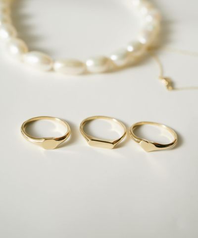 K10 Pearl Bar Ring TOROISE -トロワゼ- オーダーサイズ | Ops.(オプス