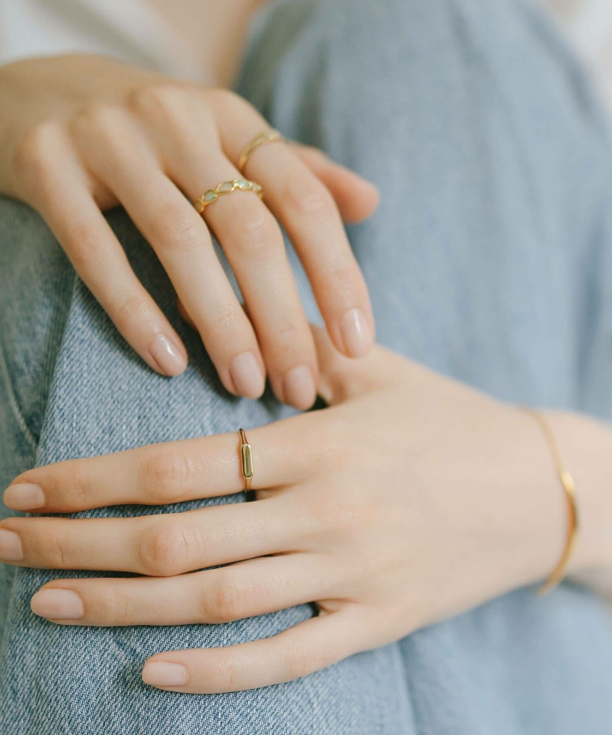 シグネットリングシグネチャー18金リングk18重ね付けシンプル細い【eldorado-ringエルドラド】印台無刻印シグネットリングオーバルハートスクエア四角高見え指輪18kリング金属アレルギープレゼント誕生日女性友達彼女30代40代50代