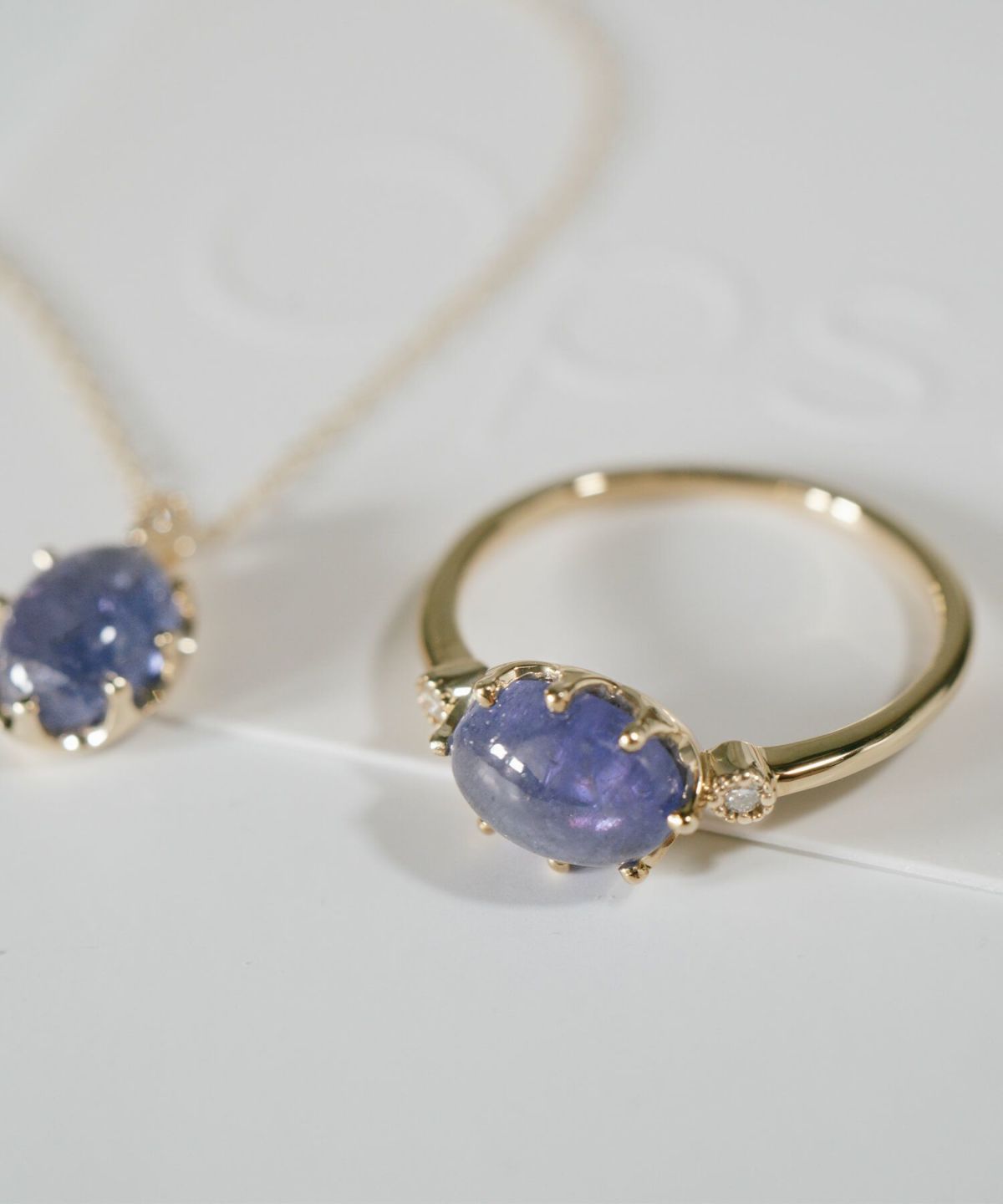 タンザナイトリングダイヤモンドイエローゴールド【elia-ett-ringエリア・エット】天然石リング大粒10K金属アレルギー対応楕円オーバル10金k10色ーゴールドオパール指輪おしゃれシンプル大ぶり誕生石リング大きい石パワーストーンお守り