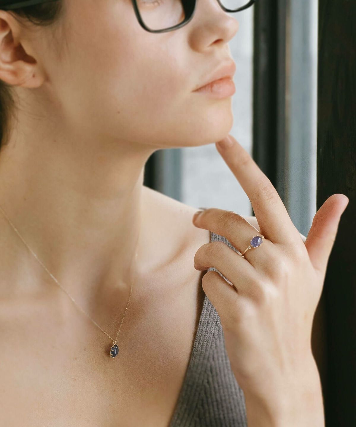 タンザナイトリングダイヤモンドイエローゴールド【elia-ett-ringエリア・エット】天然石リング大粒10K金属アレルギー対応楕円オーバル10金k10色ーゴールドオパール指輪おしゃれシンプル大ぶり誕生石リング大きい石パワーストーンお守り