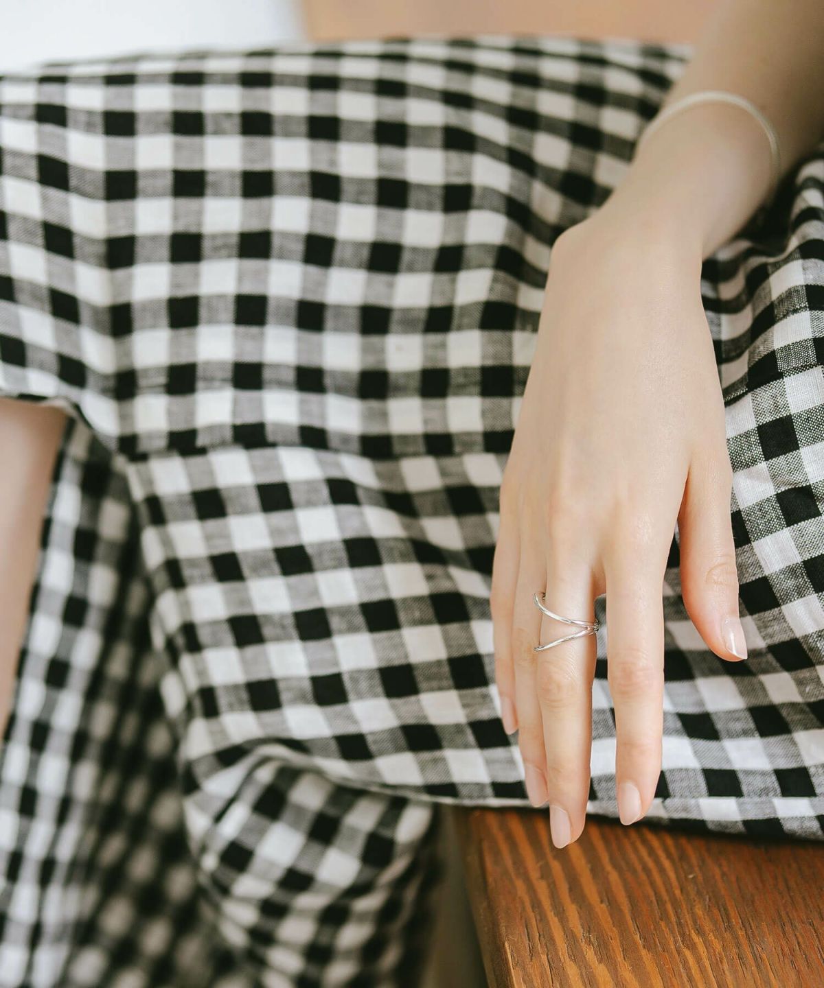 シルバー925 リング メンズ レディース 重ねづけ Vバンド リング  Vライン V字