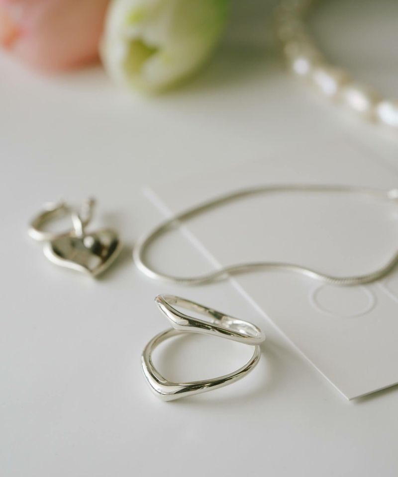 Silver925 Double Chevron Ring GAVIOTA-BULKY-RING -ガビオタ・バル