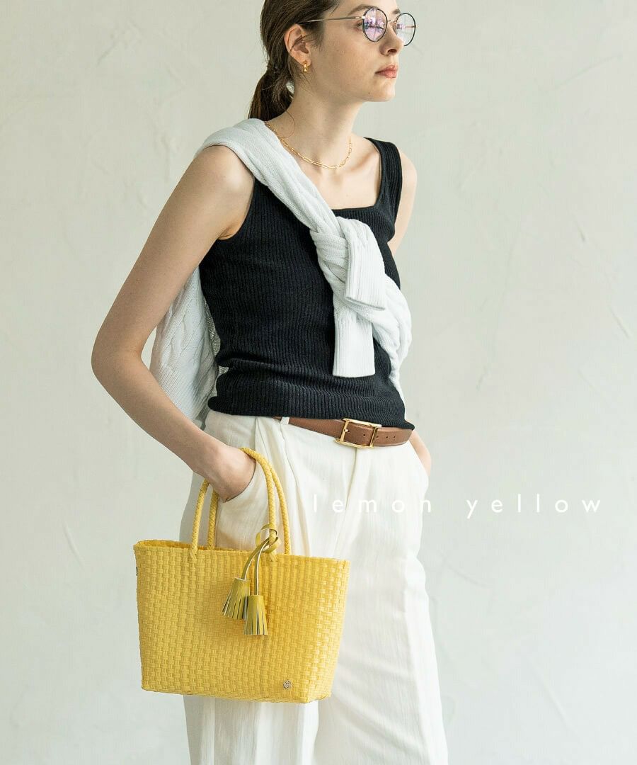 夏バッグ メルカドバッグ かごバッグ トートバッグ レディース 軽い ミニトート ビニールバッグ プールバッグ【Bacerra ベセラ Sサイズ】マルシェバッグ エコバッグ アウトドア カゴバッグ シンプル 可愛い お守り チャーム プレゼント ブランド HAYNI ヘイニ