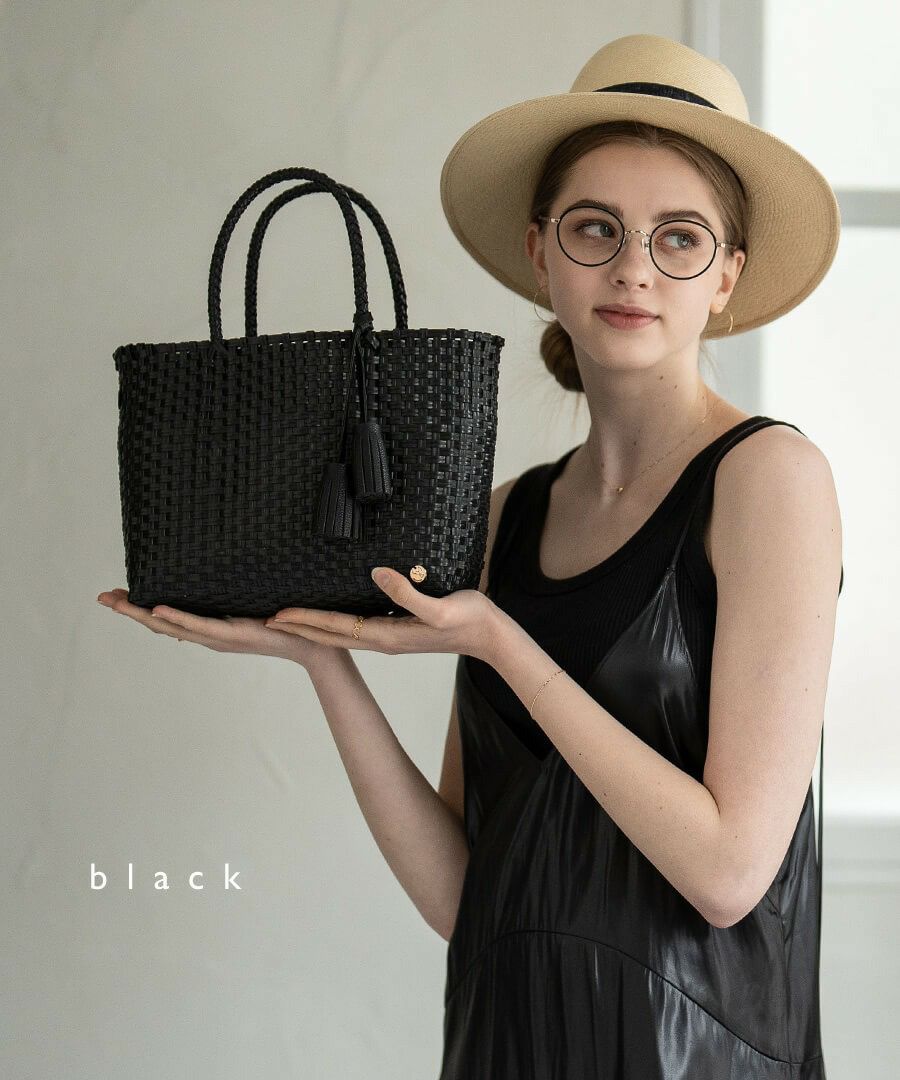 夏バッグ メルカドバッグ かごバッグ トートバッグ レディース 軽い ミニトート ビニールバッグ プールバッグ【Bacerra ベセラ Sサイズ】マルシェバッグ エコバッグ アウトドア カゴバッグ シンプル 可愛い お守り チャーム プレゼント ブランド HAYNI ヘイニ