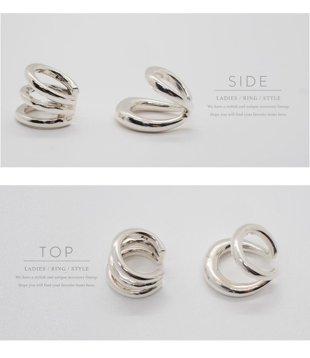 イヤーカフシンプルレディースシルバー925ノンホールピアスピアリング大ぶり【RHENEレーネ】18kゴールド仕上げイヤリングSilver925金属アレルギー対応片耳用フックピアスカジュアルフォーマルおしゃれ