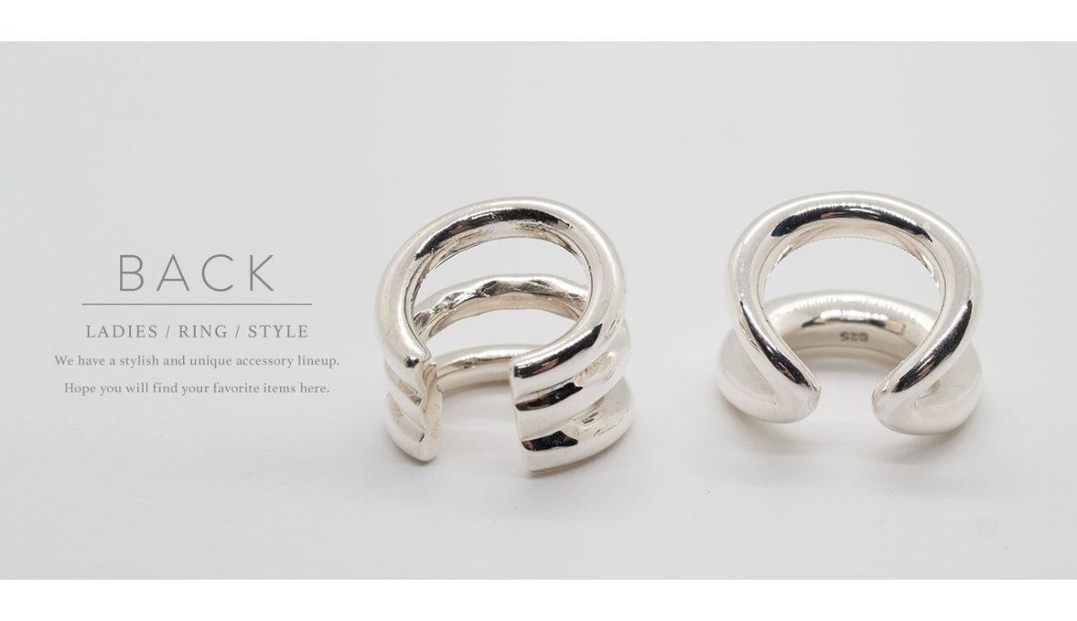 イヤーカフシンプルレディースシルバー925ノンホールピアスピアリング大ぶり【RHENEレーネ】18kゴールド仕上げイヤリングSilver925金属アレルギー対応片耳用フックピアスカジュアルフォーマルおしゃれ