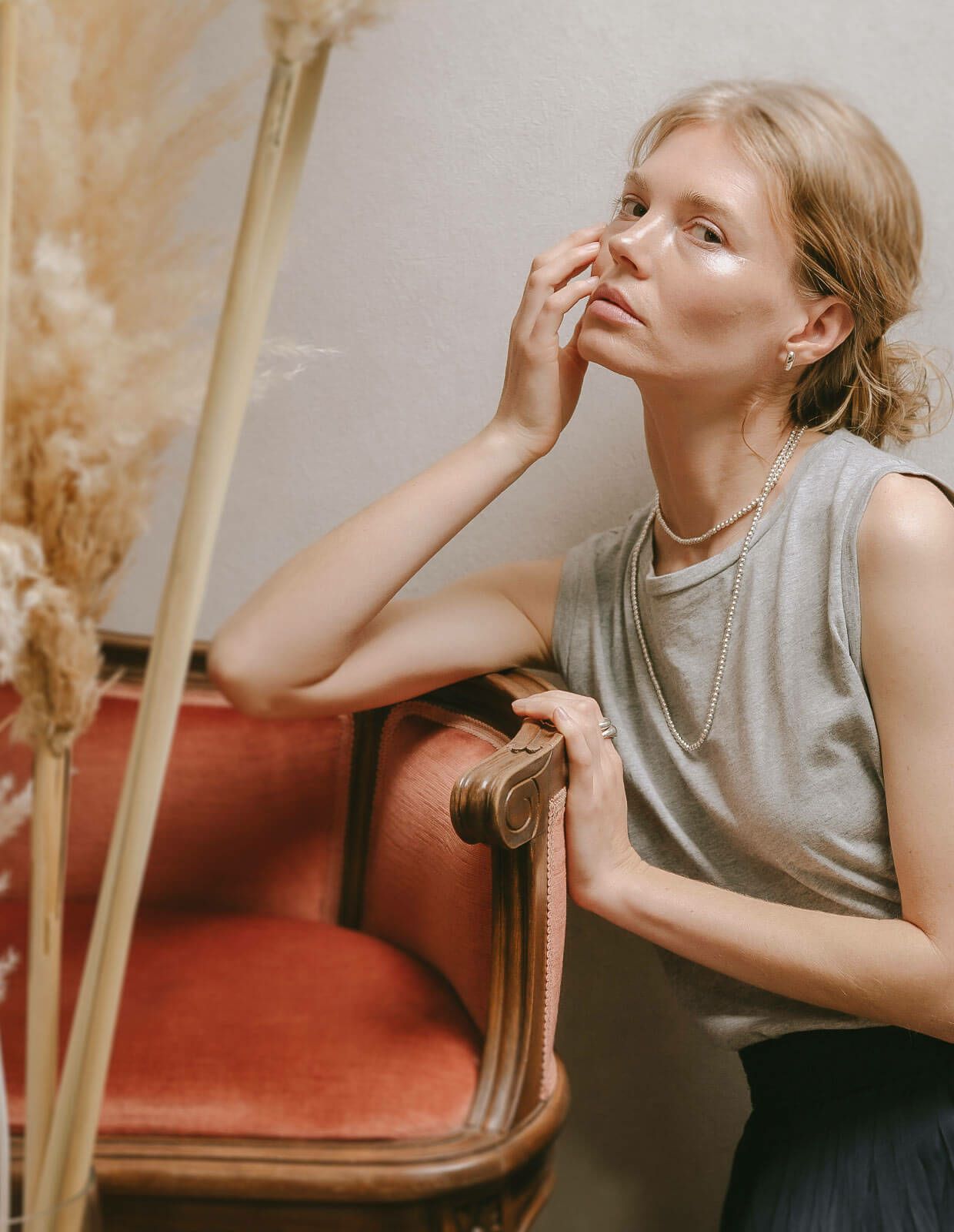 金属アレルギー対応ボールチェーンネックレス4mmレディースシンプル【PALMYLALongパルミラロング】丸玉ボールシルバー925silver925長さ95cm+5cmネックレスチェーン玉大ぶり太めおしゃれ大人可愛いギフト