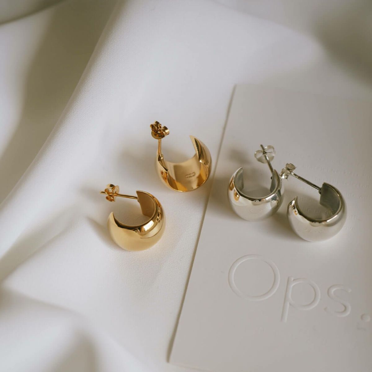 ピアス金属アレルギー対応【CAPPIOカッピオ】シルバー925フープピアス18K仕上げシルバーピアスゴールド大ぶりk18大きめピアスフープピアスアーチSilver92518金ニッケルフリーピアスシンプルレディース