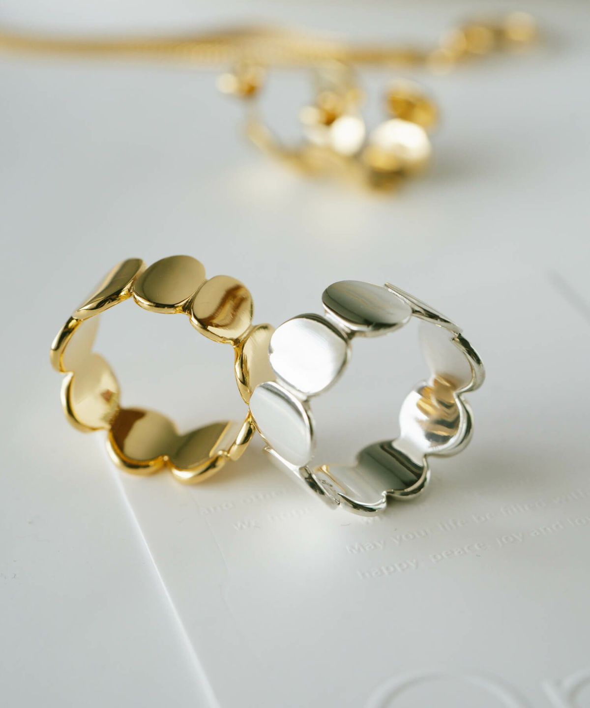 オーバルドットリング指輪レディースシルバーk18仕上げ【amalia-ringアマリア】ドットリングリングシルバー925ゴールドシンプル18k18金人差し指リング11号13号15号重ねづけリングシンプルシルバーリングニッケルフリーファッションリング