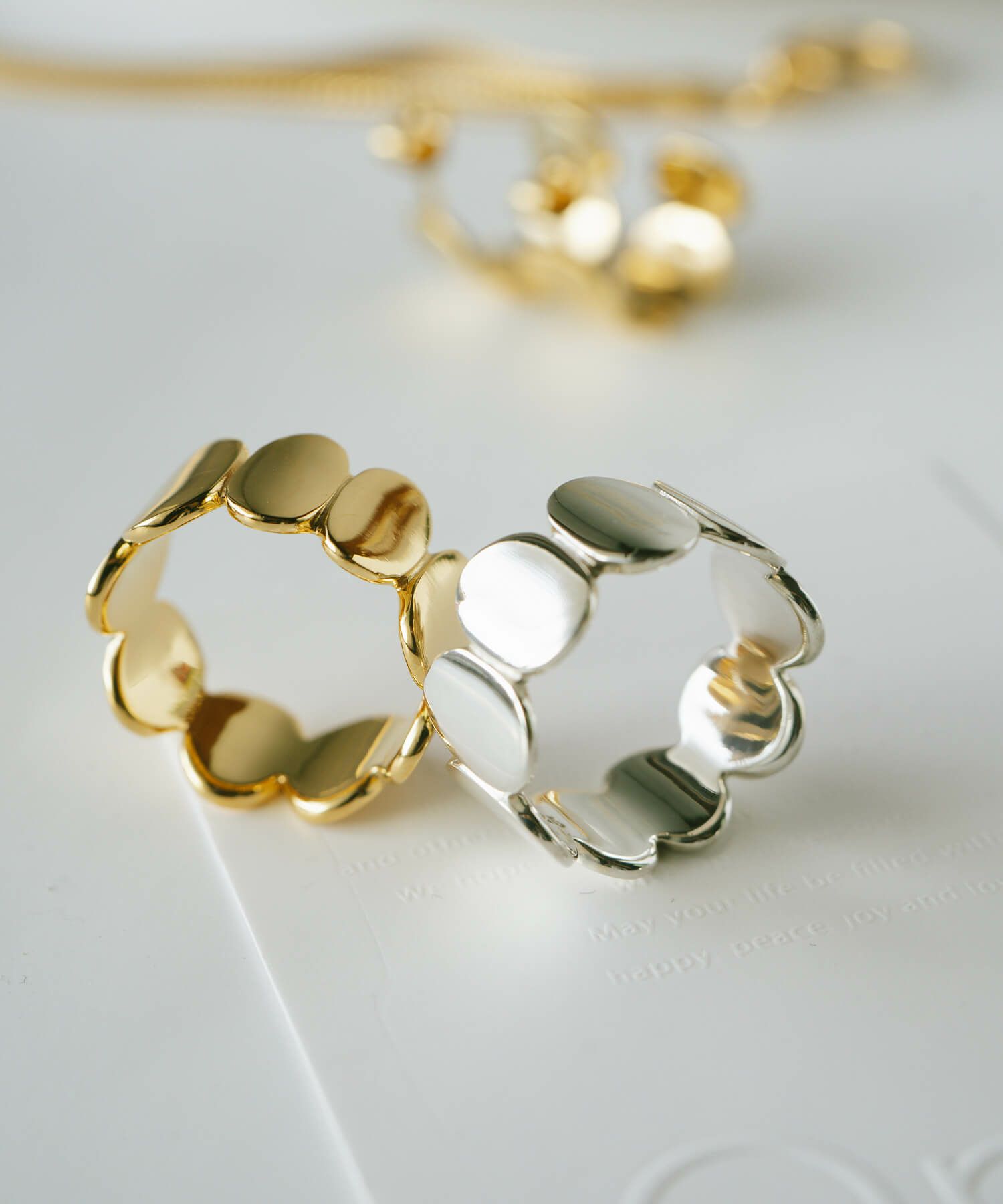 オーバルドットリング指輪レディースシルバーk18仕上げ【amalia-ringアマリア】ドットリングリングシルバー925ゴールドシンプル18k18金人差し指リング11号13号15号重ねづけリングシンプルシルバーリングニッケルフリーファッションリング