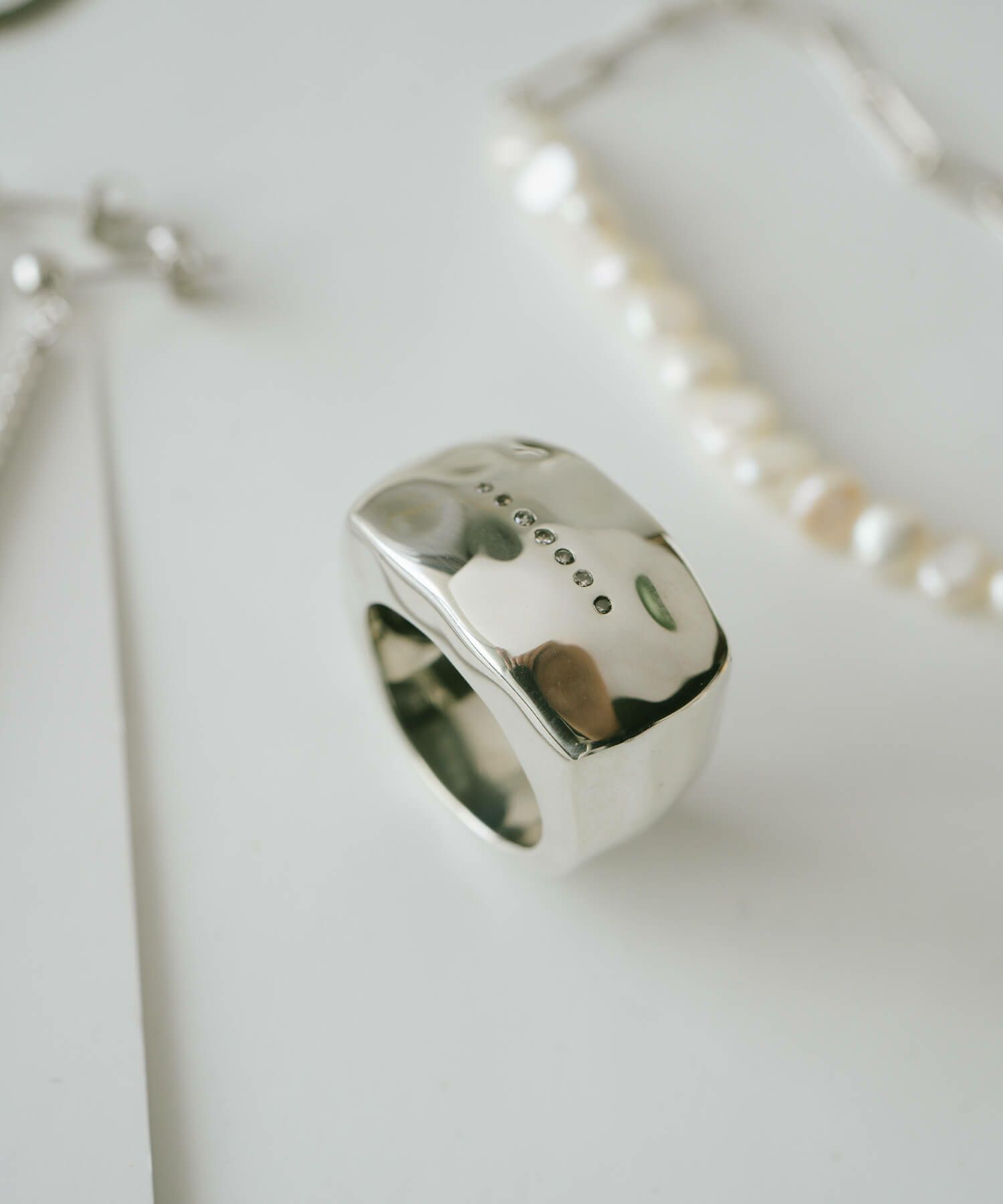 ワイドリングシルバー925リングメンズレディースシルバー指輪太め【pallas-ringパラス】ジルコニアリング大ぶり金属アレルギー対応シンプルリングSilver925アクセサリーファッション人気ブランド20代30代40代50代誕生日友達プレゼント女友達