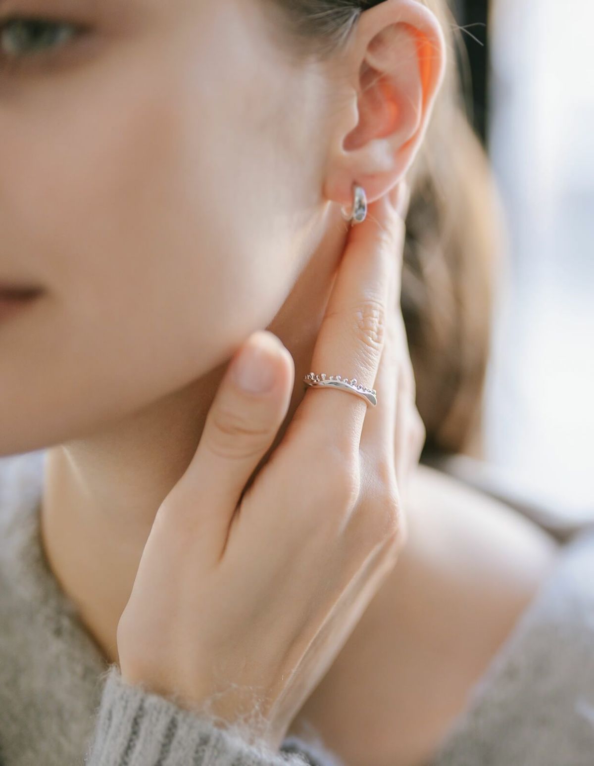 指輪レディースおしゃれリング指輪シルバーk18仕上げ【mielikki-koivu-ringミエリッキ・コイヴ】ワイドリング幅広マットゴールドマットシルバーシルバー925シンプル18金リングシンプルゴールドシルバーリングニッケルフリーファッションリング