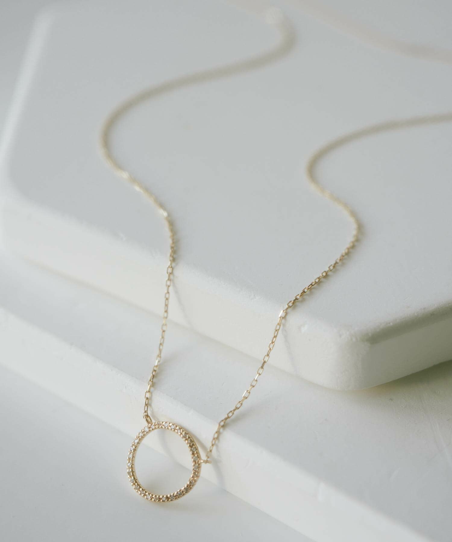 ネックレスレディースシンプルk10【fossole-nkフォッソーレ】10k10金ダイヤモンドネックレスチェーン長さ調節金属アレルギー対応ゴールドスキンジュエリー大人可愛いコーデ30代冬シンプル華奢細身大人可愛いおしゃれ誕生日プレゼント女性