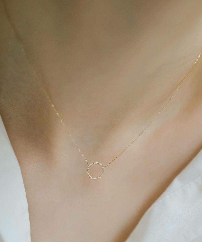 ネックレスレディースシンプルk10【fossole-nkフォッソーレ】10k10金ダイヤモンドネックレスチェーン長さ調節金属アレルギー対応ゴールドスキンジュエリー大人可愛いコーデ30代冬シンプル華奢細身大人可愛いおしゃれ誕生日プレゼント女性