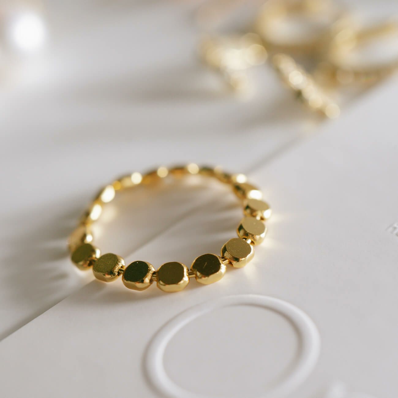 ドットリング指輪レディースシルバーk18仕上げ【kivia-ringキヴィア】ドットリングリングシルバー925ゴールドシンプル18k18金人差し指リング9号11号13号華奢細い重ねづけシンプルシルバーリングニッケルフリーファッションリング