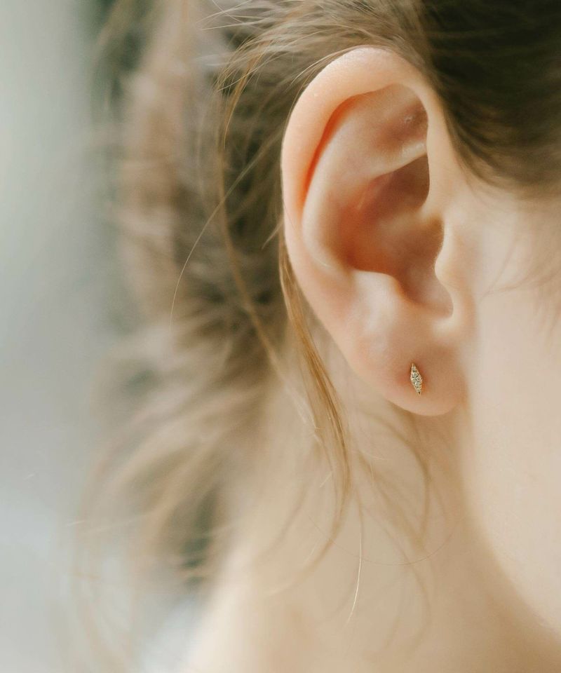 Tiny Flying Pig Stud Earring, Unisex, Gold, Silver SHEMISLI