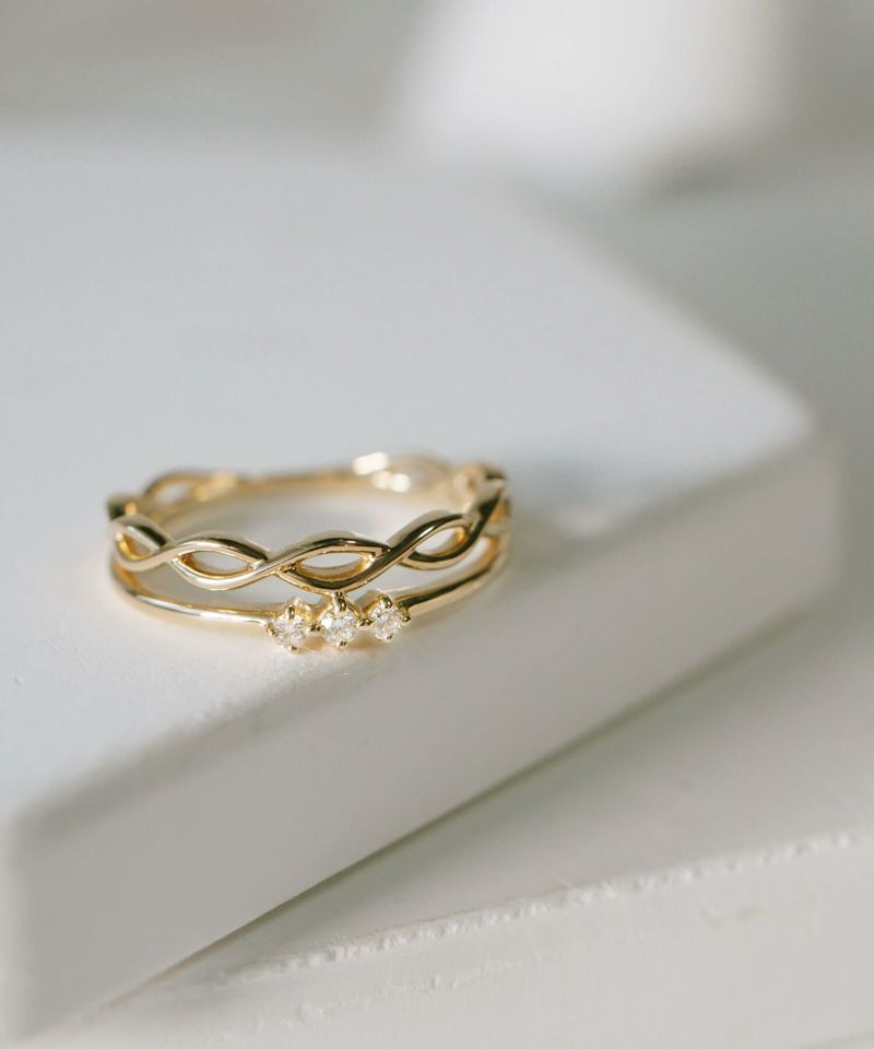 金属アレルギー対応指輪レディースおしゃれ【terra-ramageテラ・ラマージュ】ダイヤモンド指輪プレゼント女性誕生日母還暦祝い指輪ブランド人気20代30代40代50代10金リングK1010Kクリスマスプレゼント大人ピンキーリング