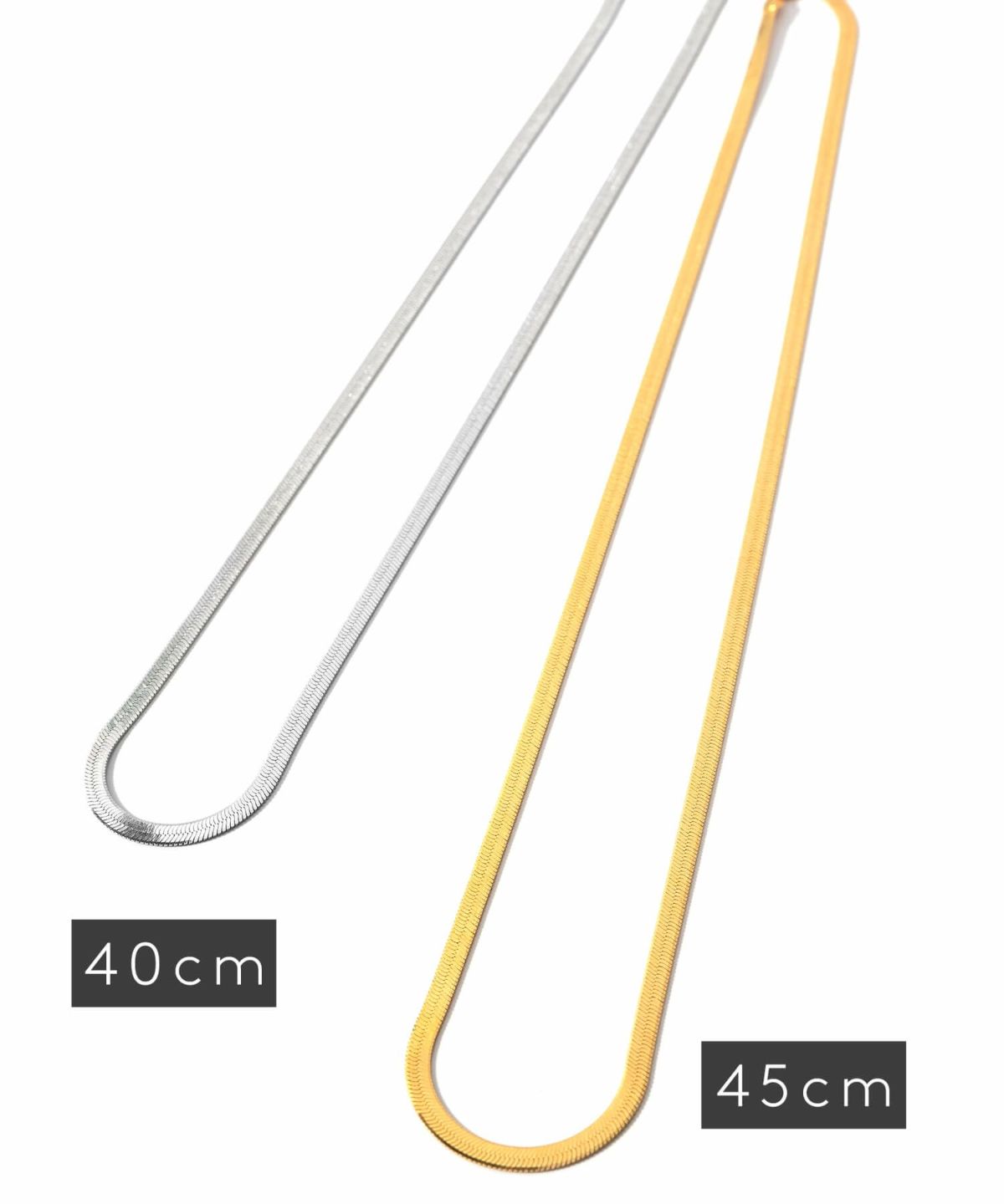 ネックレスレディースチェーンシルバー925シンプル【Iterイーテル】ヘリンボーンネックレスk18仕上げ金属アレルギー対応ネックレス30代40代50代きれいめシルバーアクセサリーイエローゴールド大人カジュアル誕生日プレゼント女性