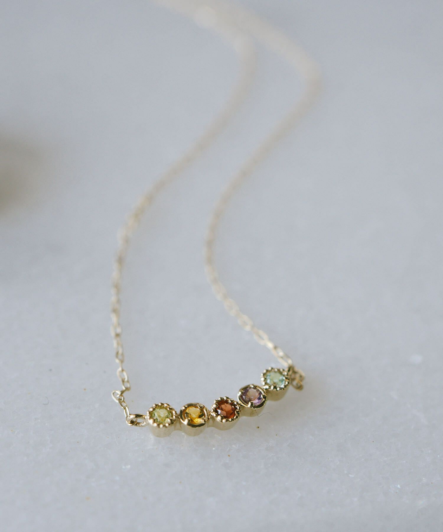 天然石ネックレスイエローゴールド【palve-quintパルヴェ・クイン】ネックレスペンダントトップアメジストシトリンガーネットペリドットブルートパーズ10K金属アレルギー対応10金k10ゴールドおしゃれシンプル誕生石ネックレスパワーストーンお守り