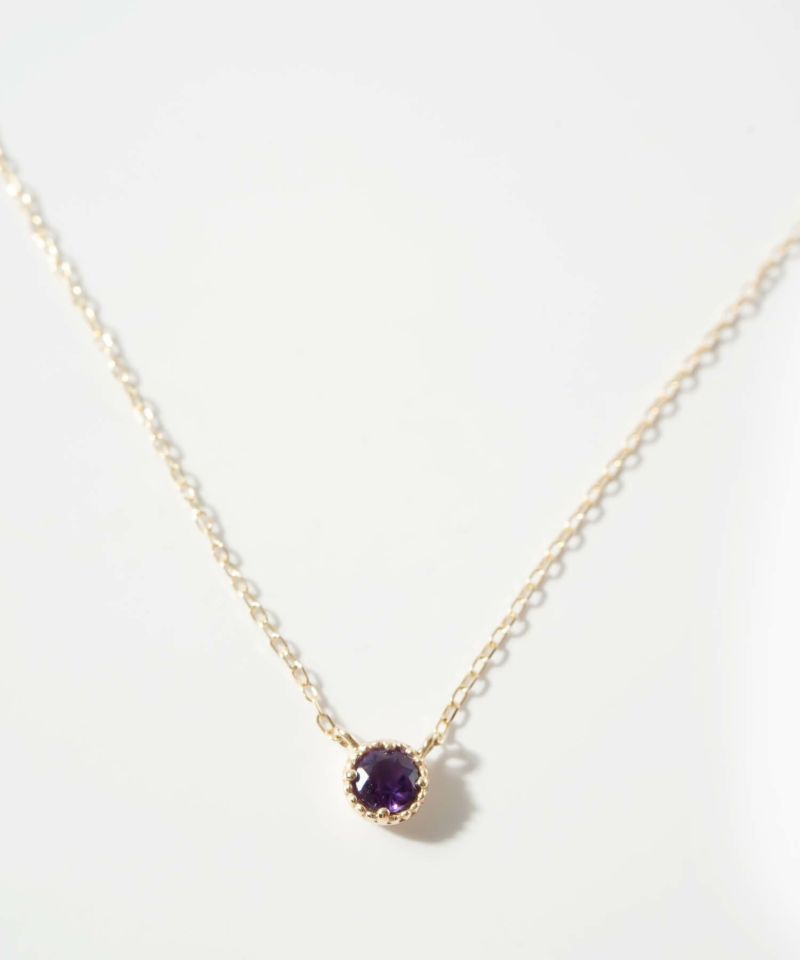 アメジスト ブルートパーズ ネックレス ペンダント 天然石 チェーン K10 【gloa-fem-nk グロア・フェム】 10金 ネックレス レディース アメシスト イエローゴールド 10K 金属アレルギー 対応 ゴールド おしゃれ 誕生石 ネックレス パワーストーン お守り