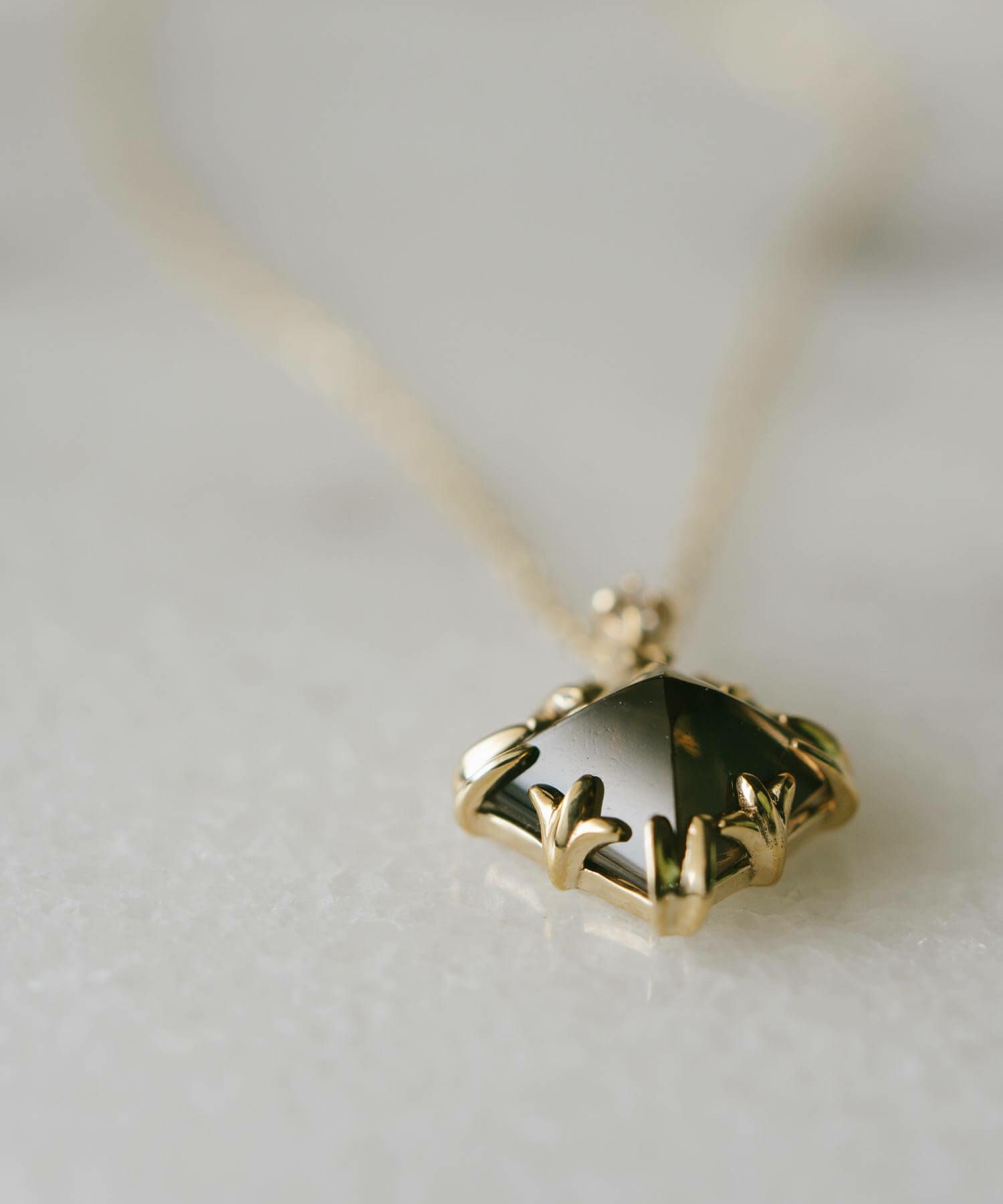 ブランド ネックレス チェーン スモーキークォーツ【tetra-atta-nk  