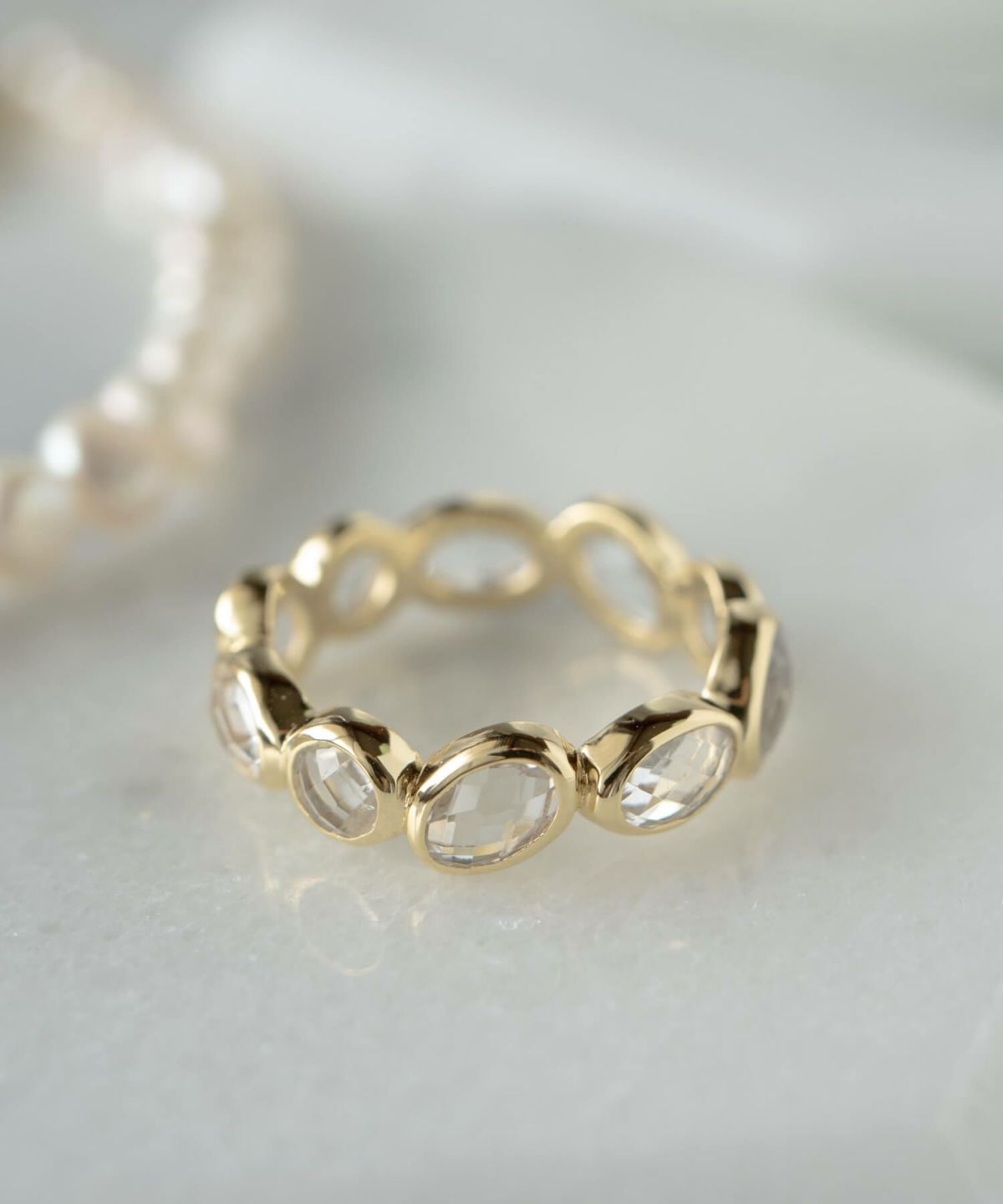 レディースブランドの人差し指用天然石リング、antheia-crysta アンティア・クリスタ、おしゃれなお守り指輪