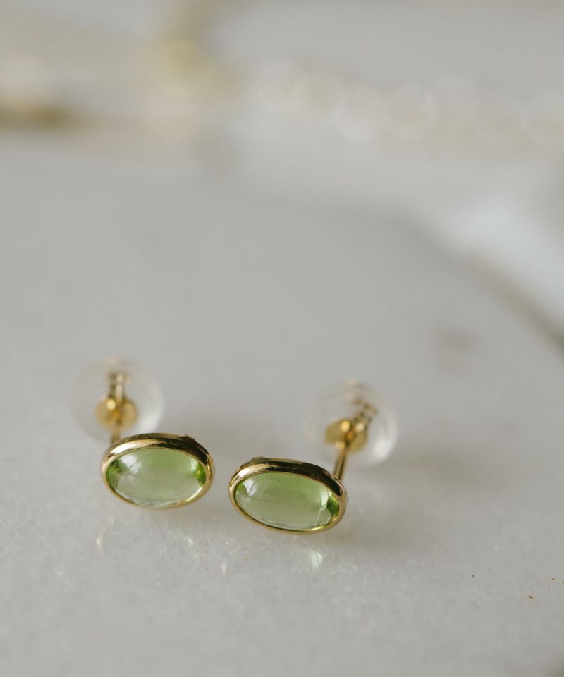 【売り切り御免！】 ピアス ペリドット 18金 【enlille-oliva 天然石 金 18k アクセサリー