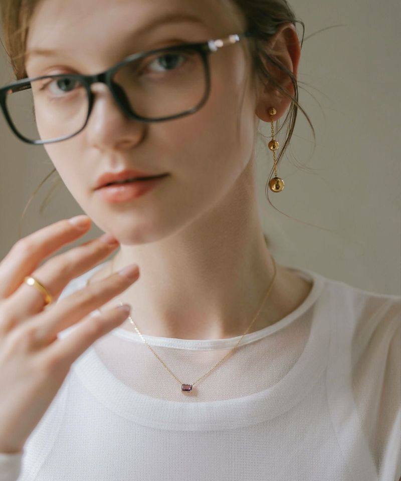 天然石 ネックレス  アメジスト ブルートパーズ イエローゴールド 【tetra-sju テトラ・フユ】 レクタングル 長方形 アメシスト ネックレス ペンダント ネックレス レディース 10K 金属アレルギー 対応 10金 k10 ゴールド おしゃれ 誕生石 ネックレス パワーストーン お守り