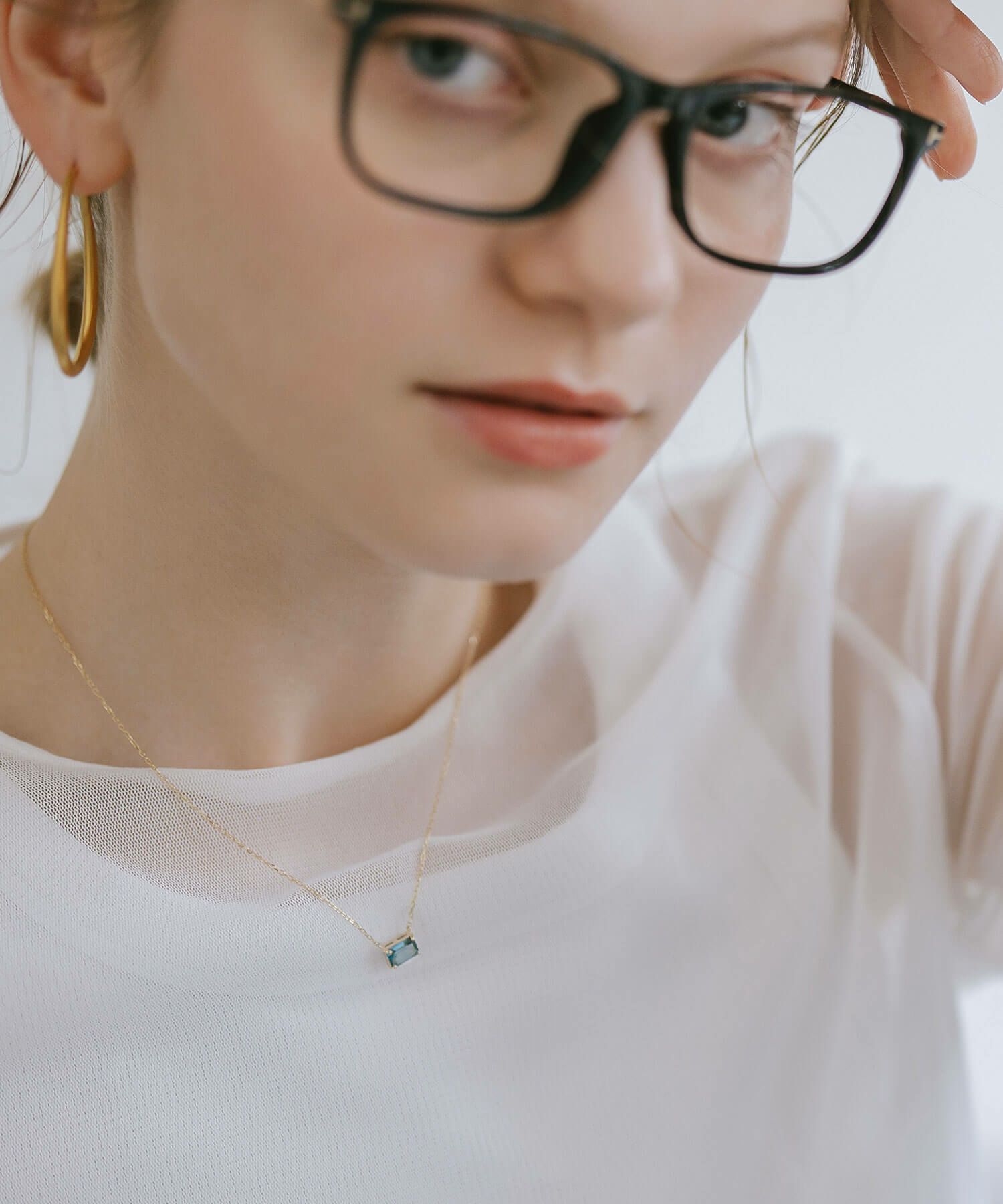 天然石 ネックレス  アメジスト ブルートパーズ イエローゴールド 【tetra-sju テトラ・フユ】 レクタングル 長方形 アメシスト ネックレス ペンダント ネックレス レディース 10K 金属アレルギー 対応 10金 k10 ゴールド おしゃれ 誕生石 ネックレス パワーストーン お守り