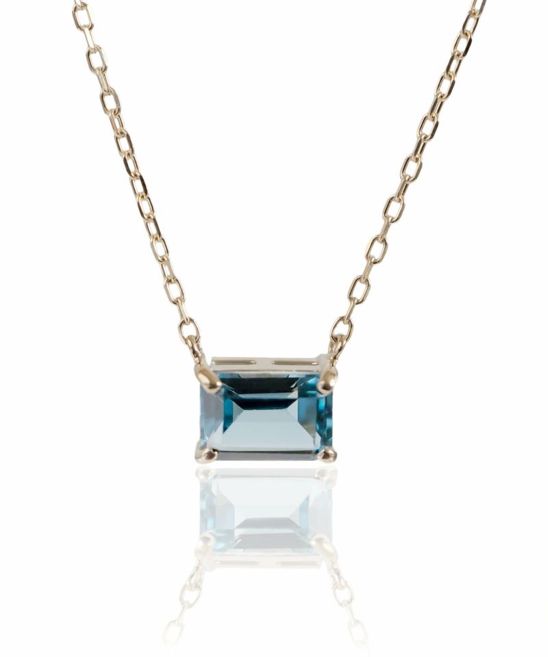 天然石 ネックレス  アメジスト ブルートパーズ イエローゴールド 【tetra-sju テトラ・フユ】 レクタングル 長方形 アメシスト ネックレス ペンダント ネックレス レディース 10K 金属アレルギー 対応 10金 k10 ゴールド おしゃれ 誕生石 ネックレス パワーストーン お守り