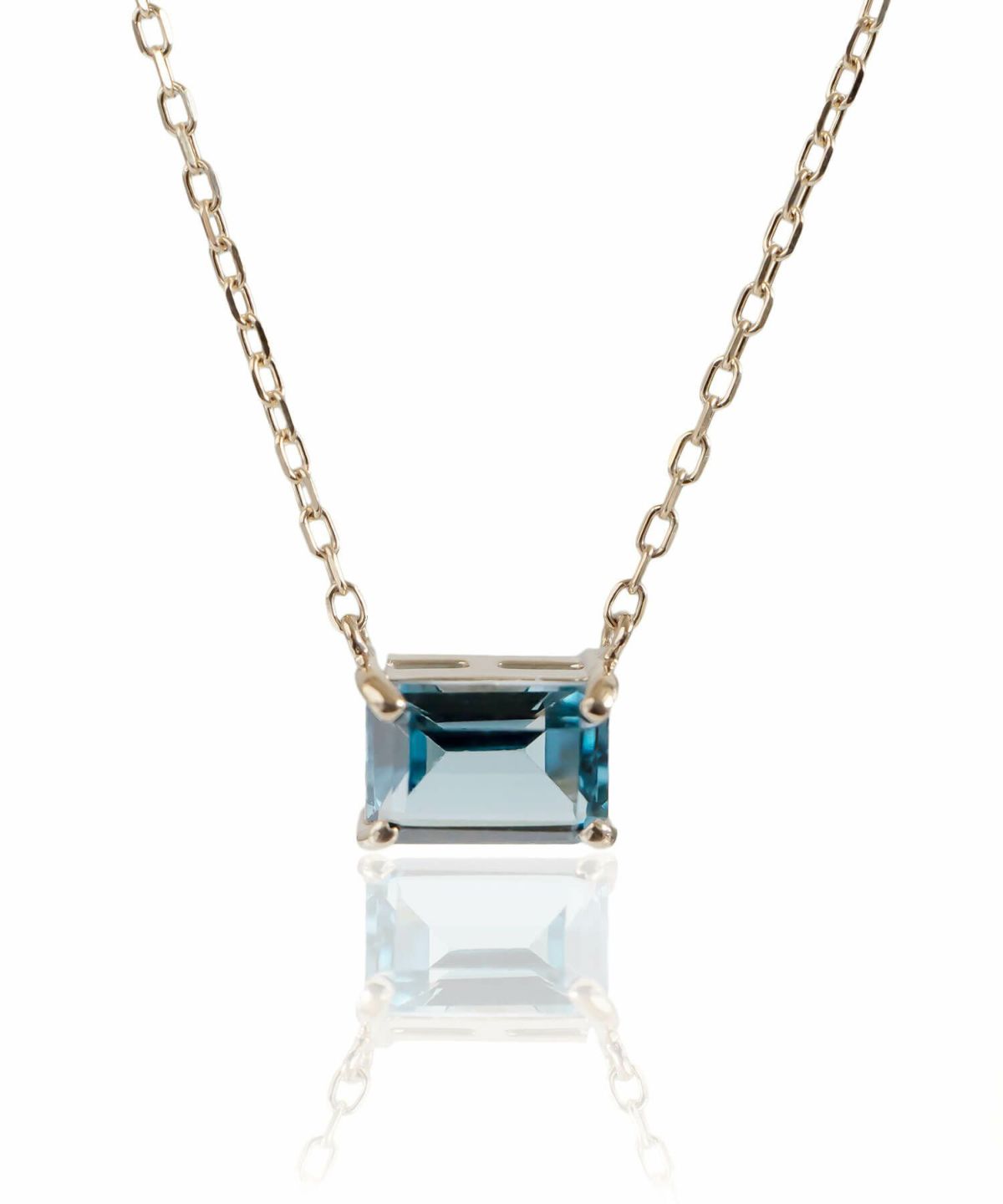 天然石 ネックレス  アメジスト ブルートパーズ イエローゴールド 【tetra-sju テトラ・フユ】 レクタングル 長方形 アメシスト ネックレス ペンダント ネックレス レディース 10K 金属アレルギー 対応 10金 k10 ゴールド おしゃれ 誕生石 ネックレス パワーストーン お守り