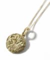 コインネックレスK1010Kレディースライオンアニマルモチーフ【rafolio-leoneラフォリオ・レオネ】コインネックレス金貨メダル10金リバーシブルネックレスゴールドネックレスゴールドペンダント丸ラウンド金属アレルギー対応小豆チェーン長さ45cm