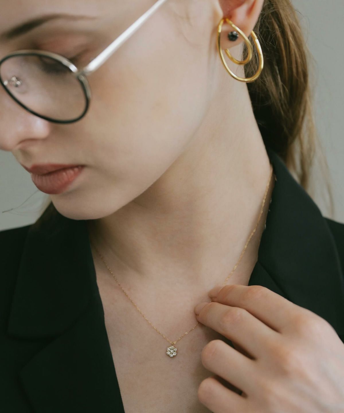 一粒ダイヤ 18k チェーン ネックレス レディース 金属アレルギー 【asteri-merope アステリ・メロぺ】 ダイヤモンド k18 ネックレス 18金 クリスマス ギフト 女性 プレゼント 大人 シンプル 華奢 緻密 細い 滑らか ネックレス 40cm 40センチ 上品