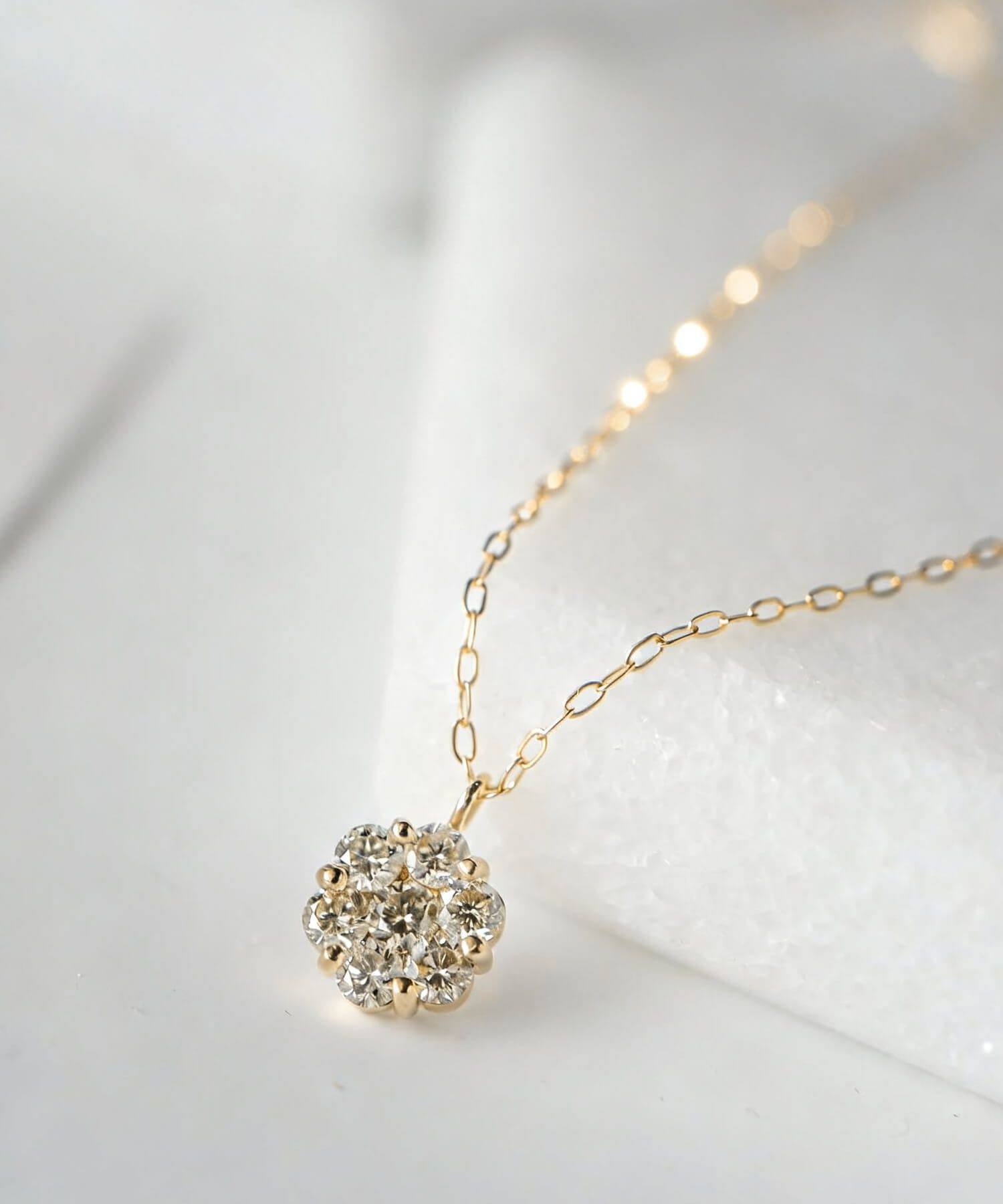 一粒ダイヤ 18k チェーン ネックレス レディース 金属アレルギー 【asteri-merope アステリ・メロぺ】 ダイヤモンド k18 ネックレス 18金 クリスマス ギフト 女性 プレゼント 大人 シンプル 華奢 緻密 細い 滑らか ネックレス 40cm 40センチ 上品