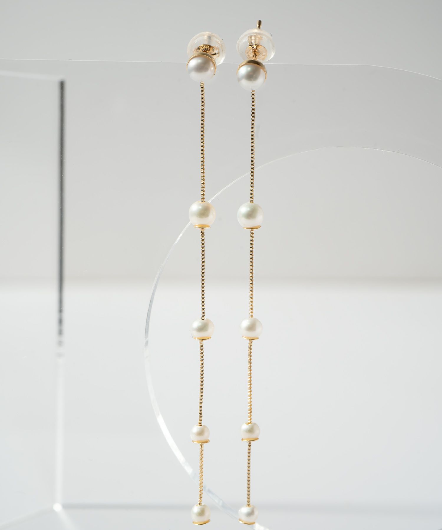 パール チェーン ピアス ぶら下がり 【perle-quint ペルル・クイント】 淡水パール 揺れる パール ピアス おしゃれ かわいい 金属アレルギー対応 10金 パールピアス K10 10K 真珠 ピアス 普段 使い 誕生日プレゼント 女性 かわいい 母親 50代 60代 70代 義母 ピアス