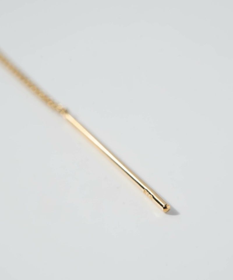 片耳 金属アレルギー対応 フープ イヤーカフ チェーン レディース メンズ 【flux-flat フラクス・フラット】 ピアス イヤリング イヤカフ 揺れる 丸 サークル 10金 イヤーカフス 華奢 k10 10k イエローゴールド サステナブル ジュエリー アクセサリー