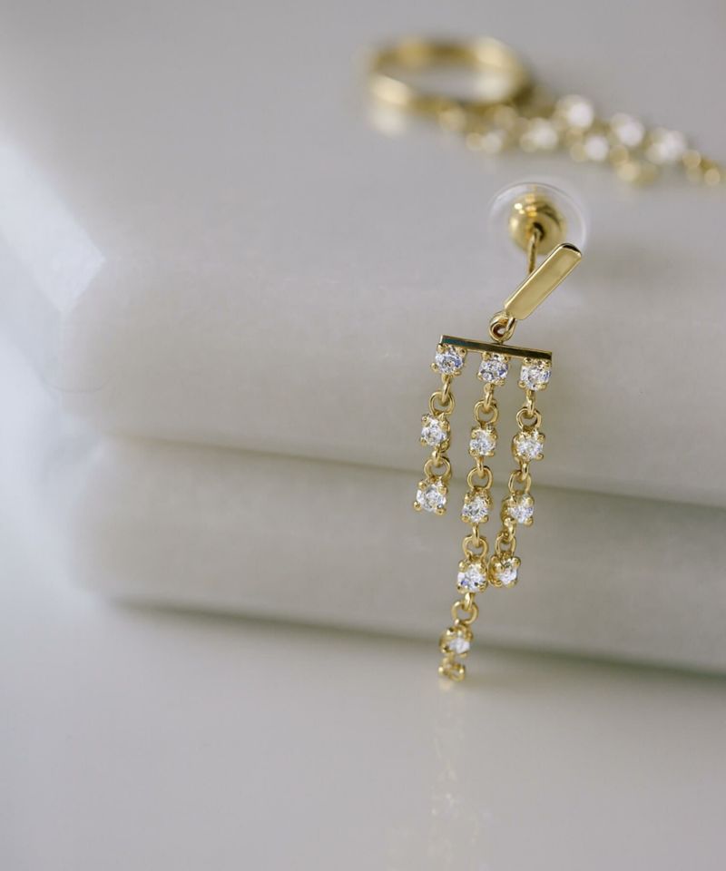 ジルコニア ピアス イヤリング イヤーカフ 金属アレルギー 対応 【meteor ミティオル】 ピアス 揺れるタイプ かわいい キラキラ 10金 K10 ピアス 10K スタッドピアス ゴールド フープ イヤカフ 大人カジュアル レディース きれいめ シンプル 華奢 大人 可愛い 結婚式