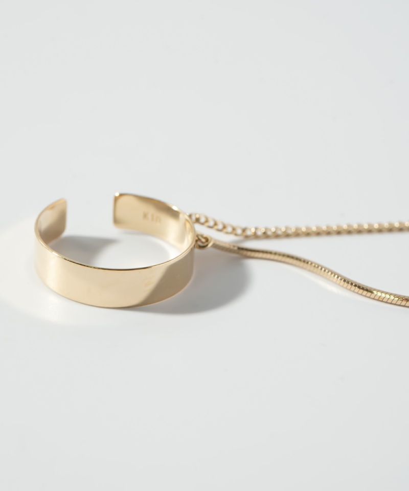 イヤーカフ レディース おしゃれ チェーン メンズ 【enlille-coda エンリル・コーダ】 片耳 イヤーカフ 金属アレルギー対応 ジルコニア 揺れる フープ イヤリング ゴールド ピアス イヤカフ カジュアル 丸 10金 イヤーカフス 華奢 k10 10k イエローゴールド サステナブル