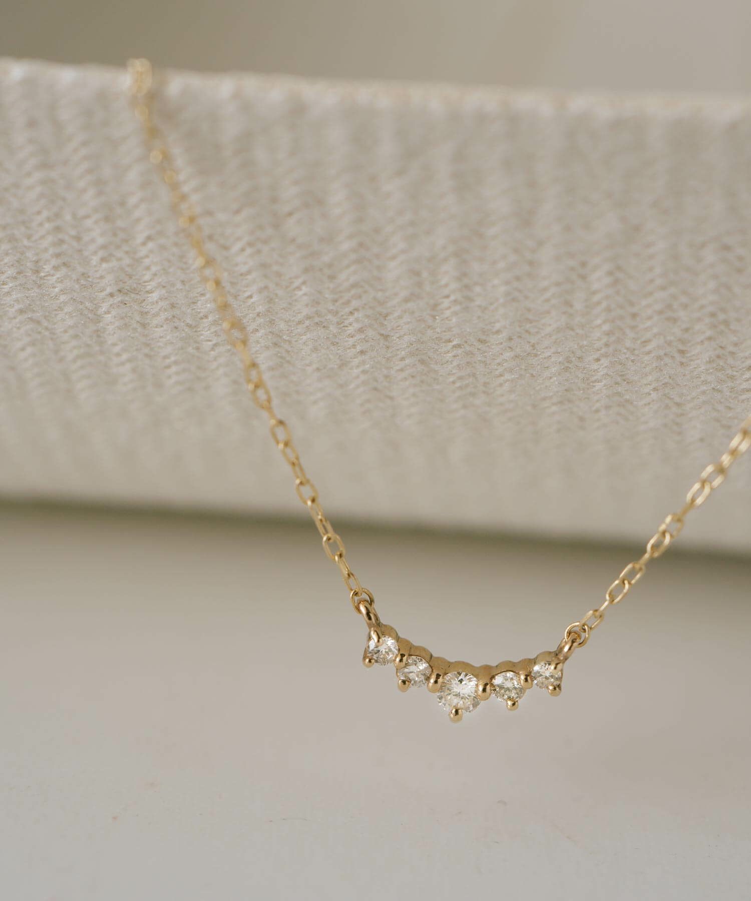 ダイヤモンド ネックレス レディース シンプル 大人 ゴールド 【palve-thorn パルヴェ・トルネ】 5連 ダイヤ ネックレス 華奢 ペンダントトップ 天然石 10金 ネックレス チェーン k10 10k 金属アレルギー 対応 イエローゴールド おしゃれ 誕生石 子ども パワーストーン