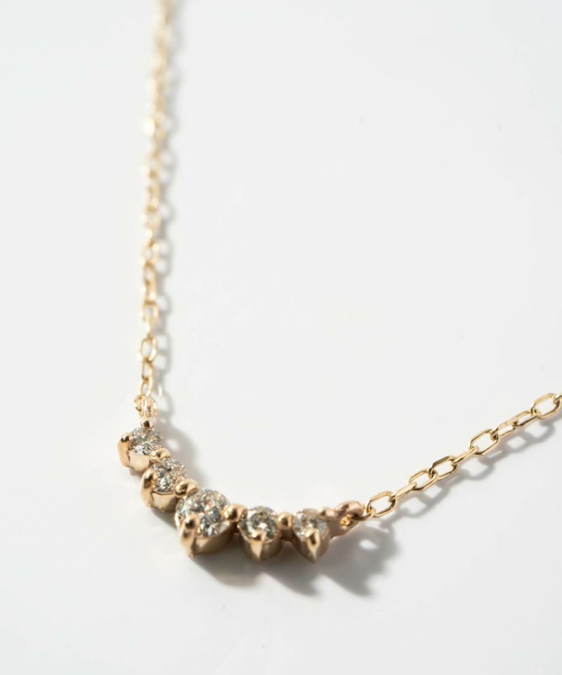 ダイヤモンド ネックレス レディース シンプル 大人 ゴールド 【palve-thorn パルヴェ・トルネ】 5連 ダイヤ ネックレス 華奢 ペンダントトップ 天然石 10金 ネックレス チェーン k10 10k 金属アレルギー 対応 イエローゴールド おしゃれ 誕生石 子ども パワーストーン