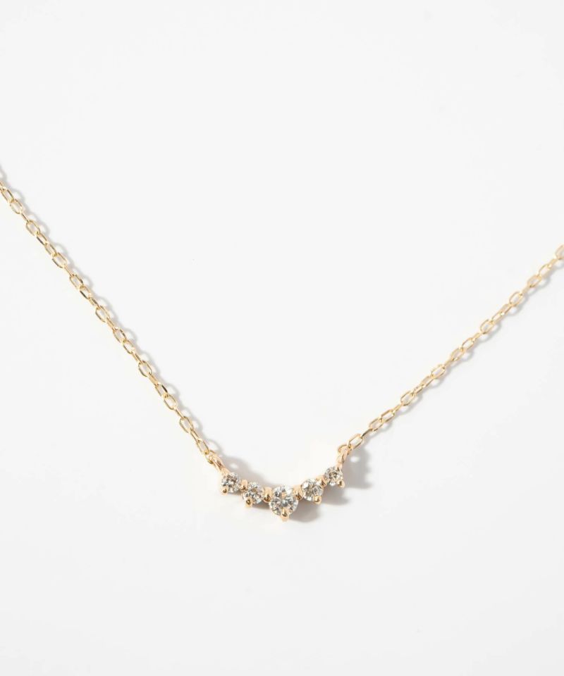 ダイヤモンド ネックレス レディース シンプル 大人 ゴールド 【palve-thorn パルヴェ・トルネ】 5連 ダイヤ ネックレス 華奢 ペンダントトップ 天然石 10金 ネックレス チェーン k10 10k 金属アレルギー 対応 イエローゴールド おしゃれ 誕生石 子ども パワーストーン
