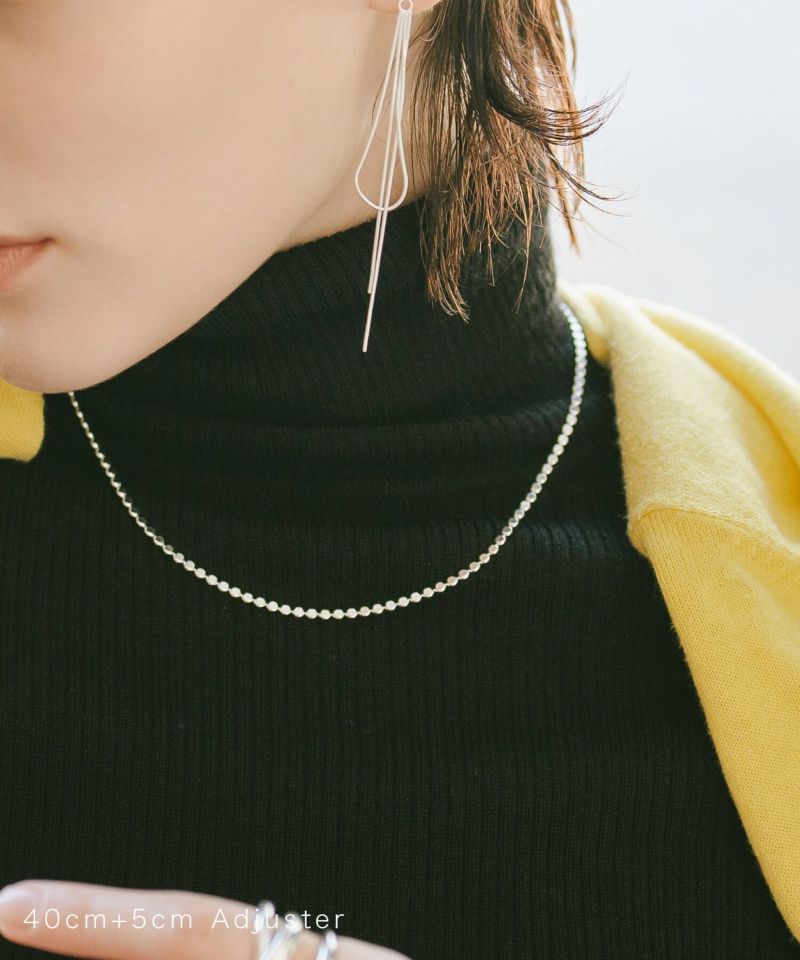 ネックレス レディース シンプル 【kivia-nk キヴィア・ネックレス】 チェーン だけ シルバー 925 大人 カジュアル 金属アレルギー ネックレスチェーンのみ ジュエリー ビーズ ネックレス シルバー かわいい おしゃれ 20代 30代 40代 50代