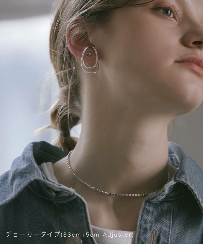 ネックレス レディース シンプル 【kivia-nk キヴィア・ネックレス】 チェーン だけ シルバー 925 大人 カジュアル 金属アレルギー ネックレスチェーンのみ ジュエリー ビーズ ネックレス シルバー かわいい おしゃれ 20代 30代 40代 50代