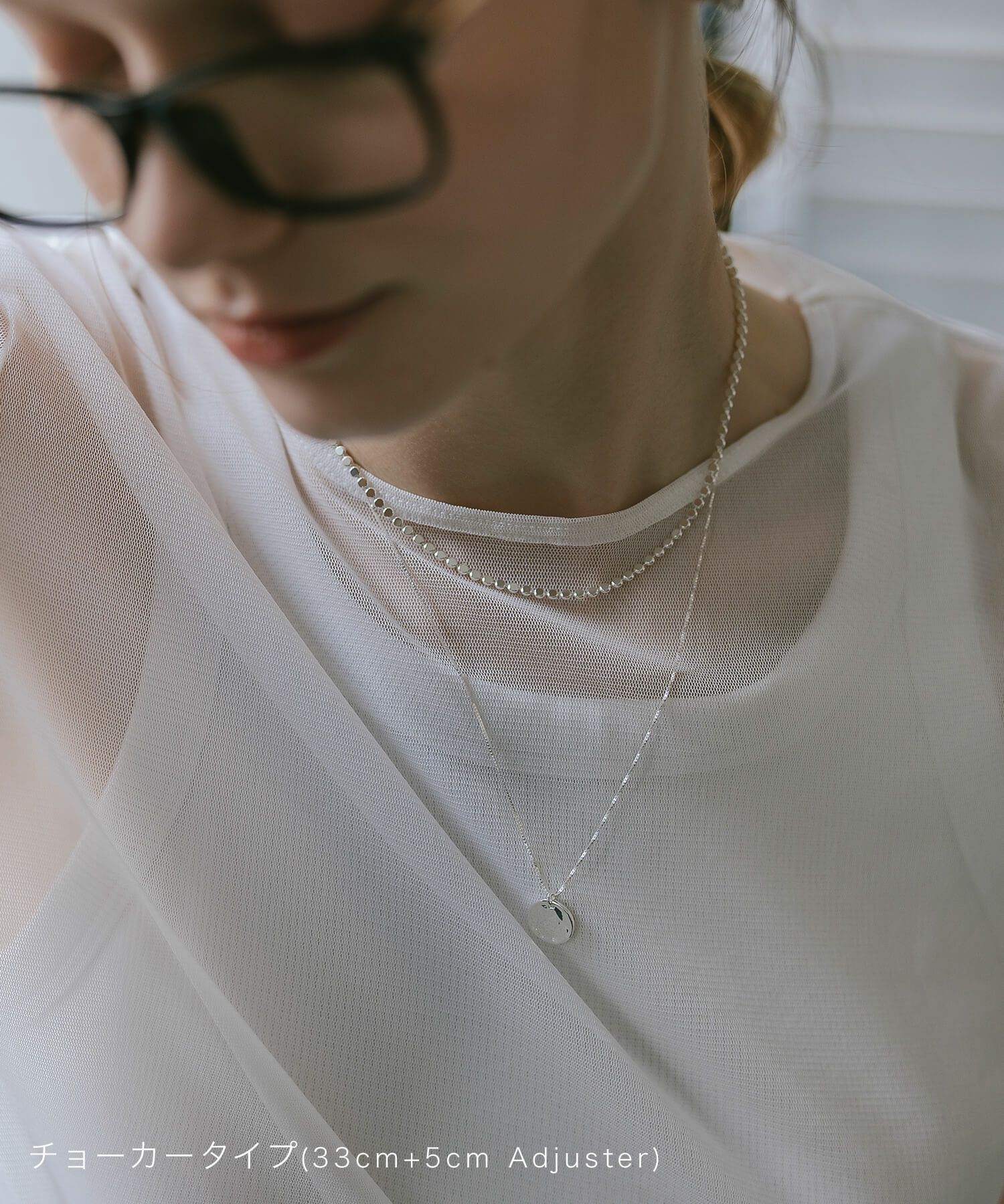 ネックレス レディース シンプル 【kivia-nk キヴィア・ネックレス】 チェーン だけ シルバー 925 大人 カジュアル 金属アレルギー ネックレスチェーンのみ ジュエリー ビーズ ネックレス シルバー かわいい おしゃれ 20代 30代 40代 50代