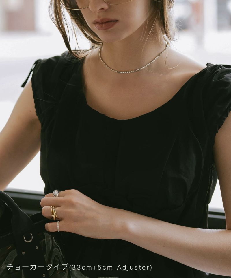 ネックレス レディース シンプル 【kivia-nk キヴィア・ネックレス】 チェーン だけ シルバー 925 大人 カジュアル 金属アレルギー ネックレスチェーンのみ ジュエリー ビーズ ネックレス シルバー かわいい おしゃれ 20代 30代 40代 50代